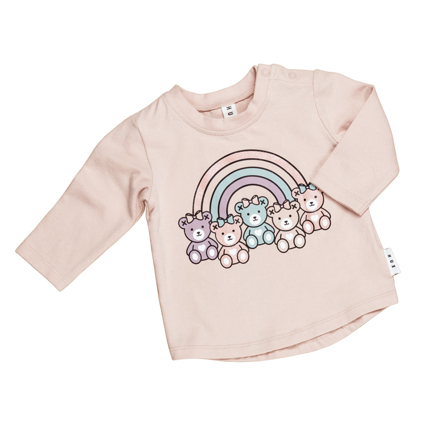 Huxbaby Top Rainbow Bears - Rose