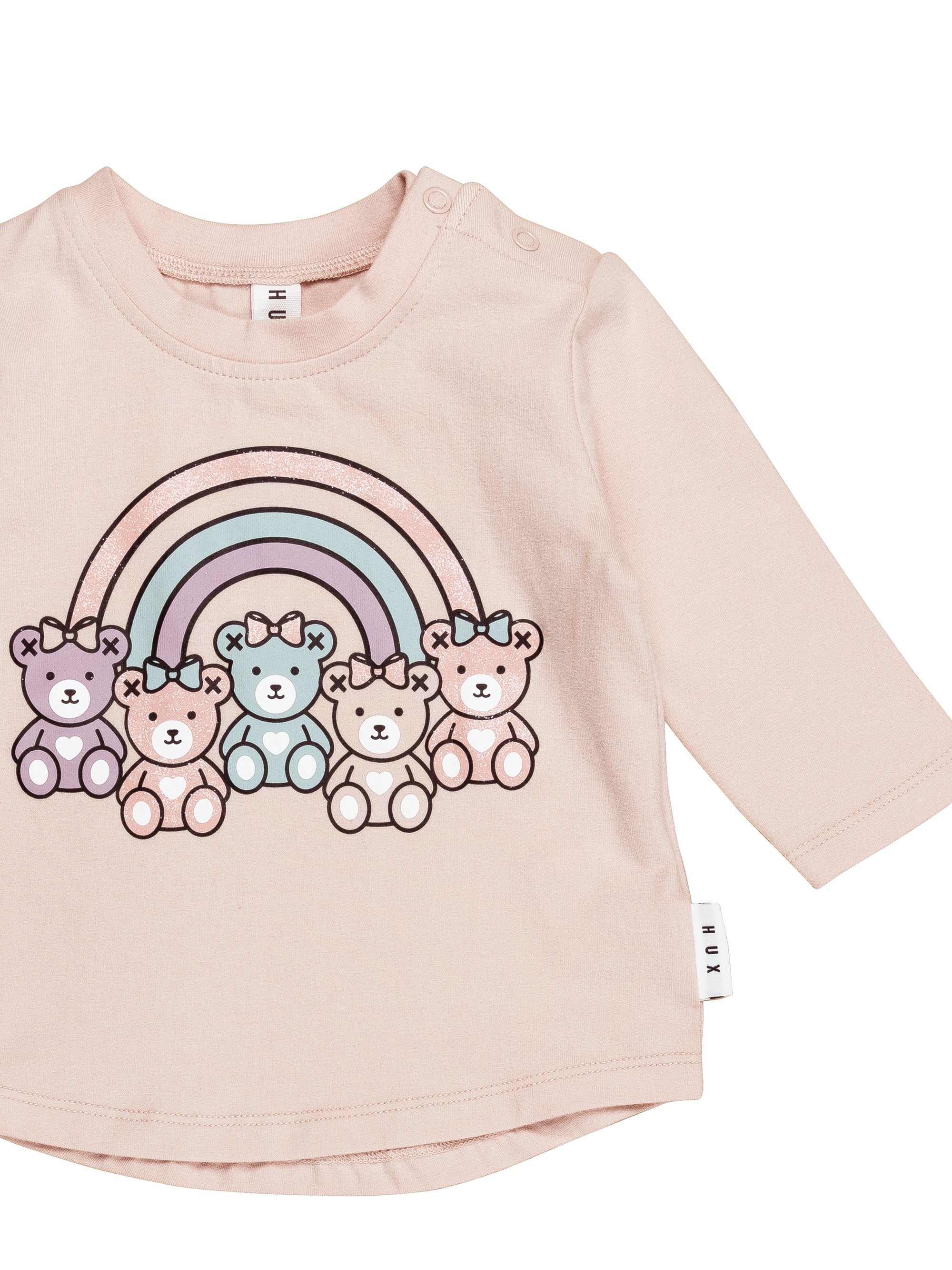 Huxbaby Top Rainbow Bears - Rose