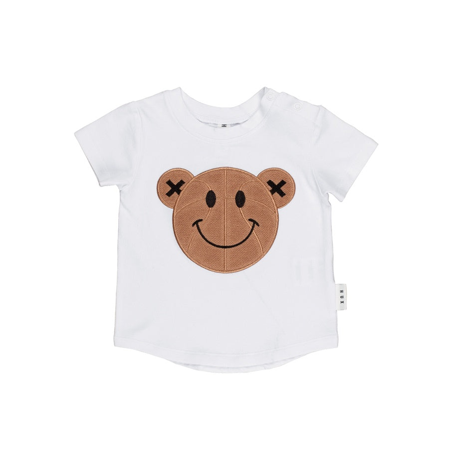 Huxbaby T-Shirt B-Ball Bear - White