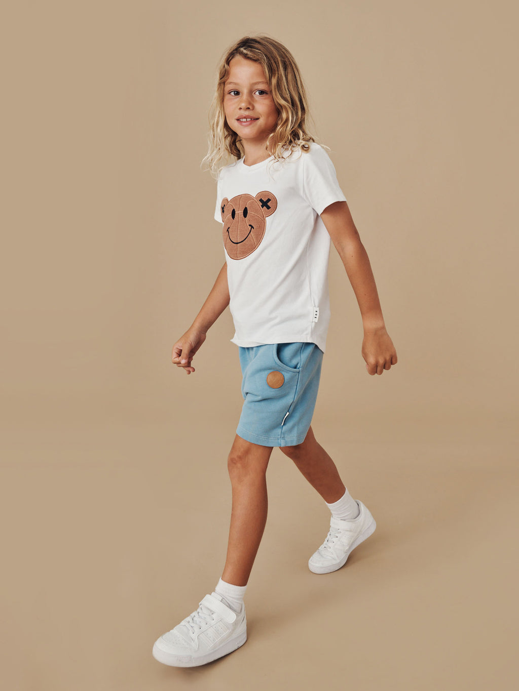 Huxbaby T-Shirt B-Ball Bear - White