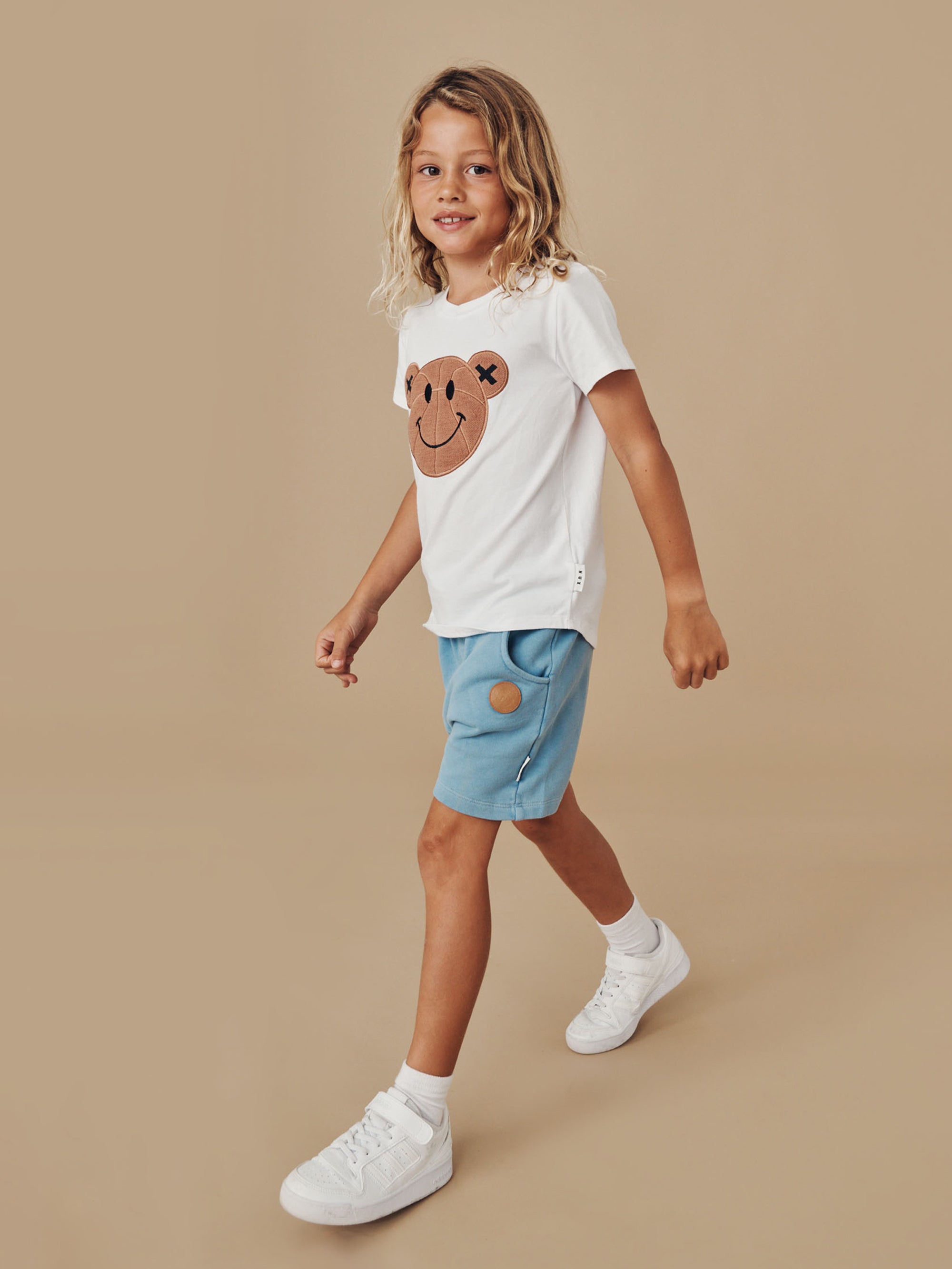 Huxbaby T-Shirt B-Ball Bear - White