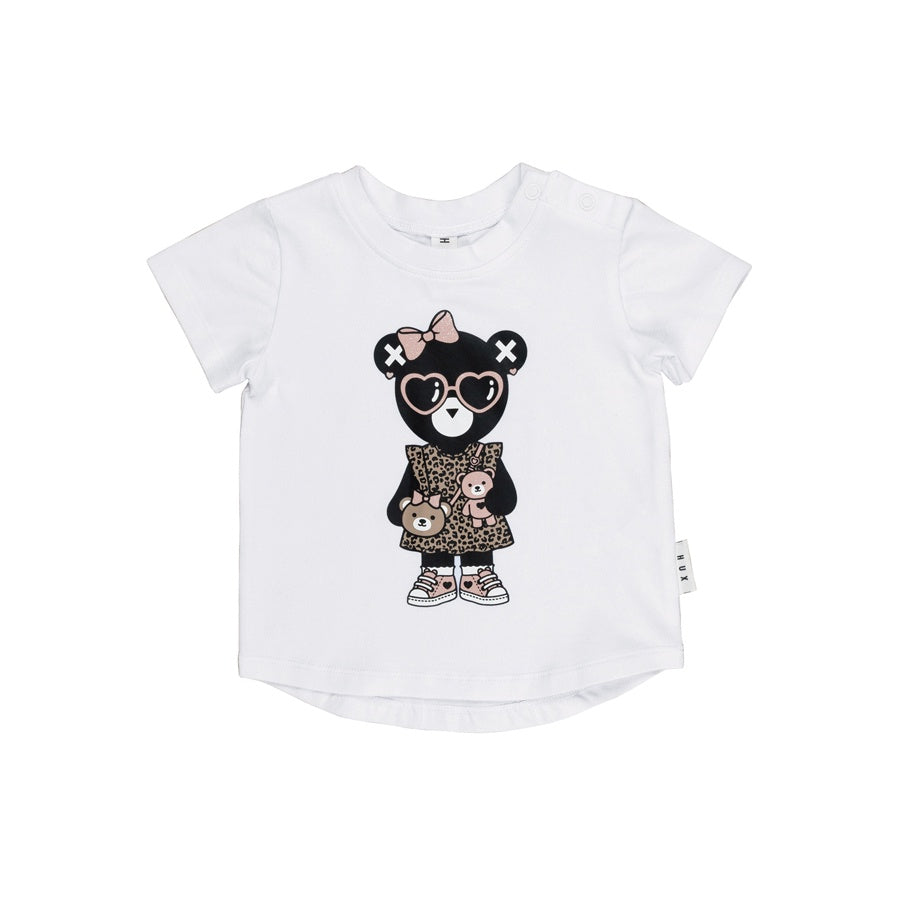 Huxbaby T-Shirt Teddy Hux Girl - White