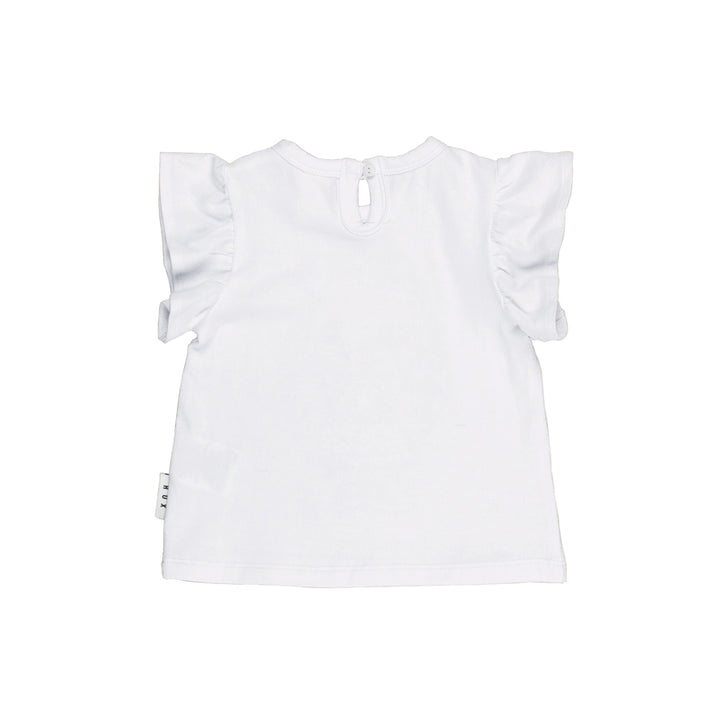 Huxbaby Frill T-Shirt Cheery Chipmunk - White