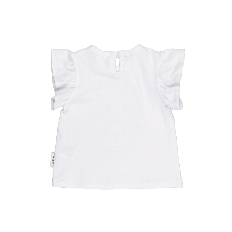 Huxbaby Frill T-Shirt Cheery Chipmunk - White