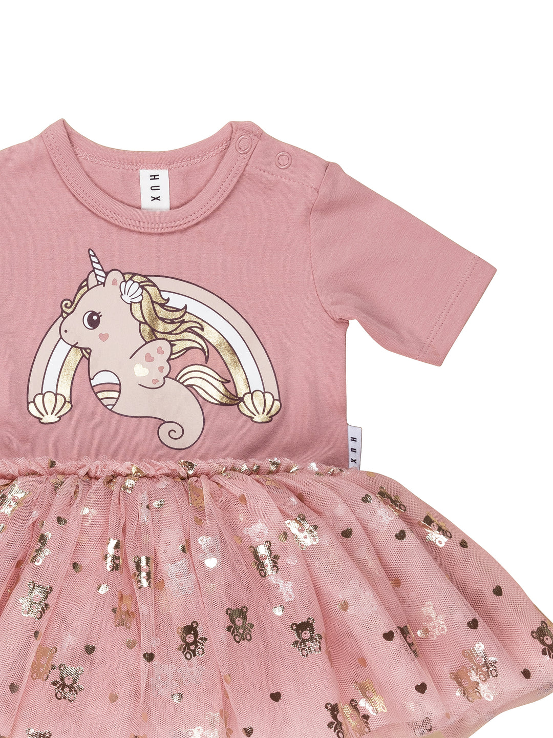 Huxbaby Rainbow Seacorn Baby Ballet Dress - Dusty Rose