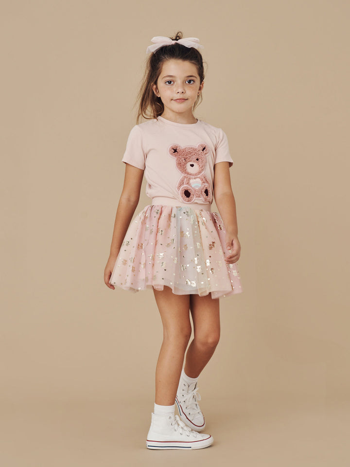 Huxbaby Tulle Skirt - Rainbow Angel Bear Print