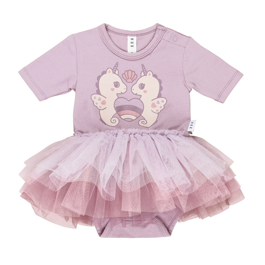 Huxbaby Layered Ballet Onesie Seacorns - Lilac
