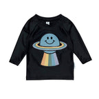 Huxbaby Rashie Rainbow Planet - Black