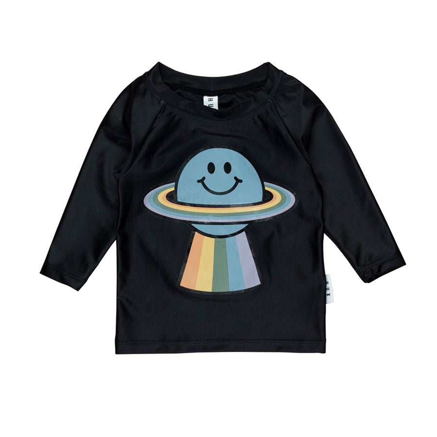 Huxbaby Rashie Rainbow Planet - Black
