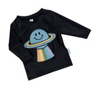 Huxbaby Rashie Rainbow Planet - Black