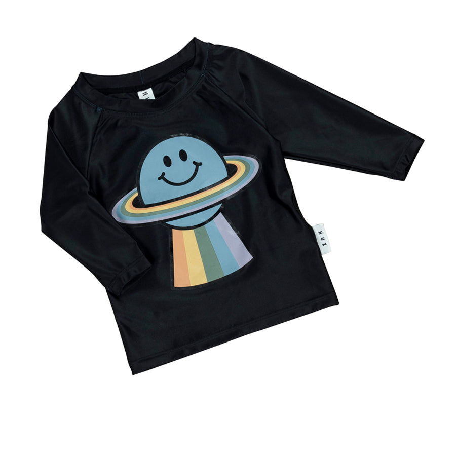Huxbaby Rashie Rainbow Planet - Black