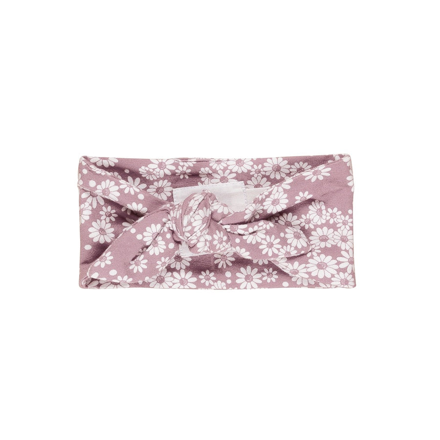 Huxbaby Headband - Grape Daisy Print