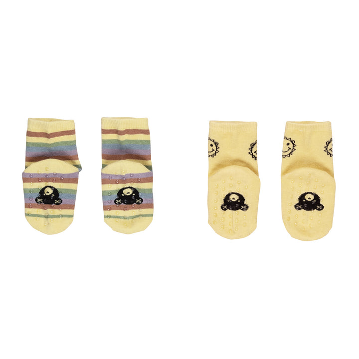 Huxbaby Socks 2 Pack - Rainbow Stripe/Sunny