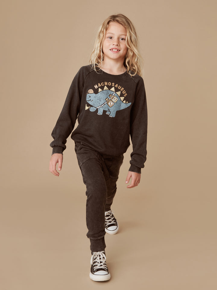 Huxbaby Nachosaurus Sweatshirt - Vintage Black