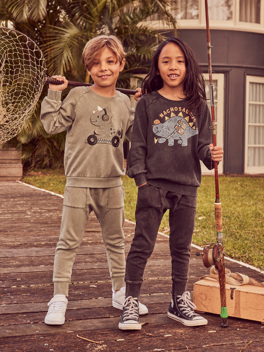 Huxbaby Nachosaurus Sweatshirt - Vintage Black