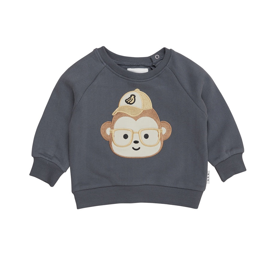 Huxbaby Monkey Sweatshirt - Ink