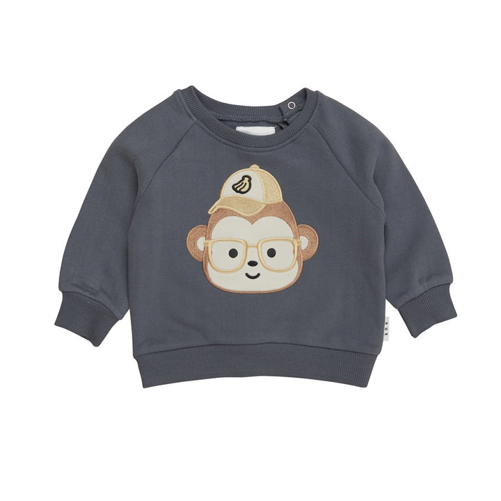 Huxbaby Monkey Sweatshirt - Ink