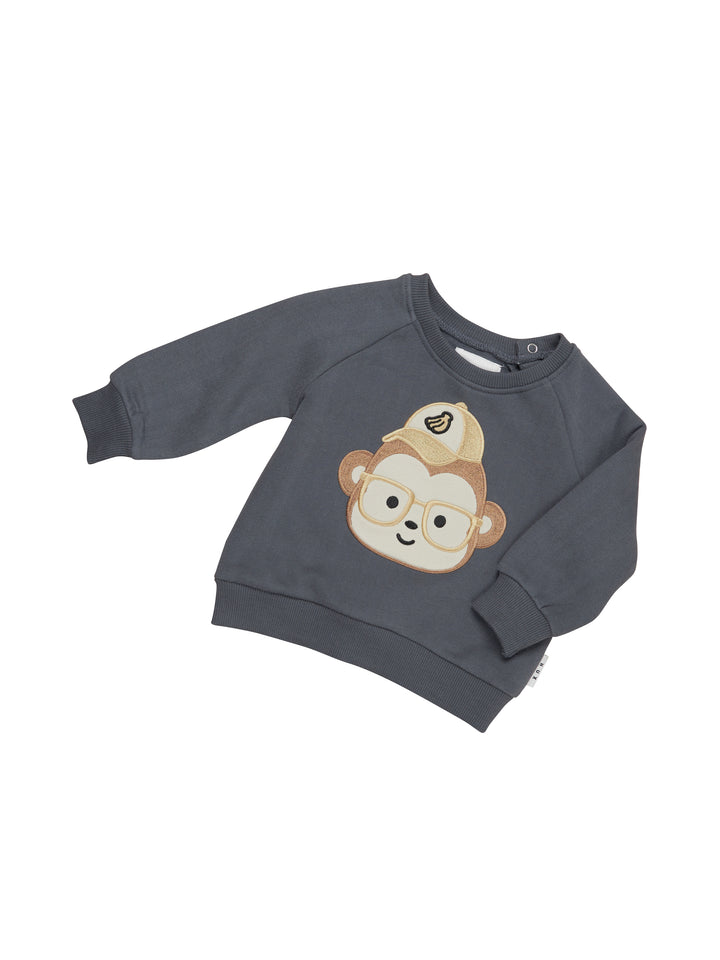 Huxbaby Monkey Sweatshirt - Ink