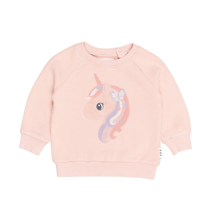 Huxbaby Mystic Unicorn Sweatshirt - Washed Rosebud