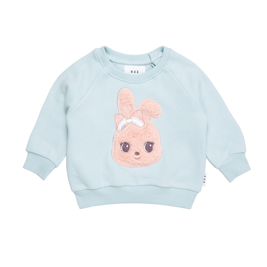 Huxbaby Fur Bunny Sweatshirt - Sky
