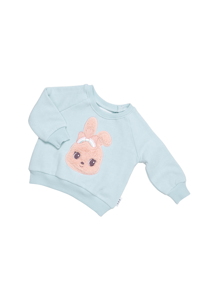 Huxbaby Fur Bunny Sweatshirt - Sky