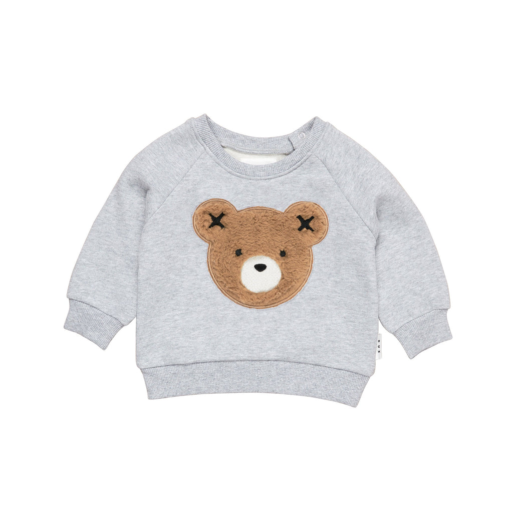 Huxbaby Fur Hux Sweatshirt - Light Grey Marle