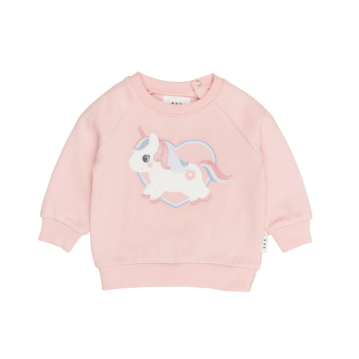 Huxbaby Unicorn Heart Sweatshirt - Pink Pearl