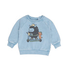 Scooter Monster Sweatshirt - Washed Blue