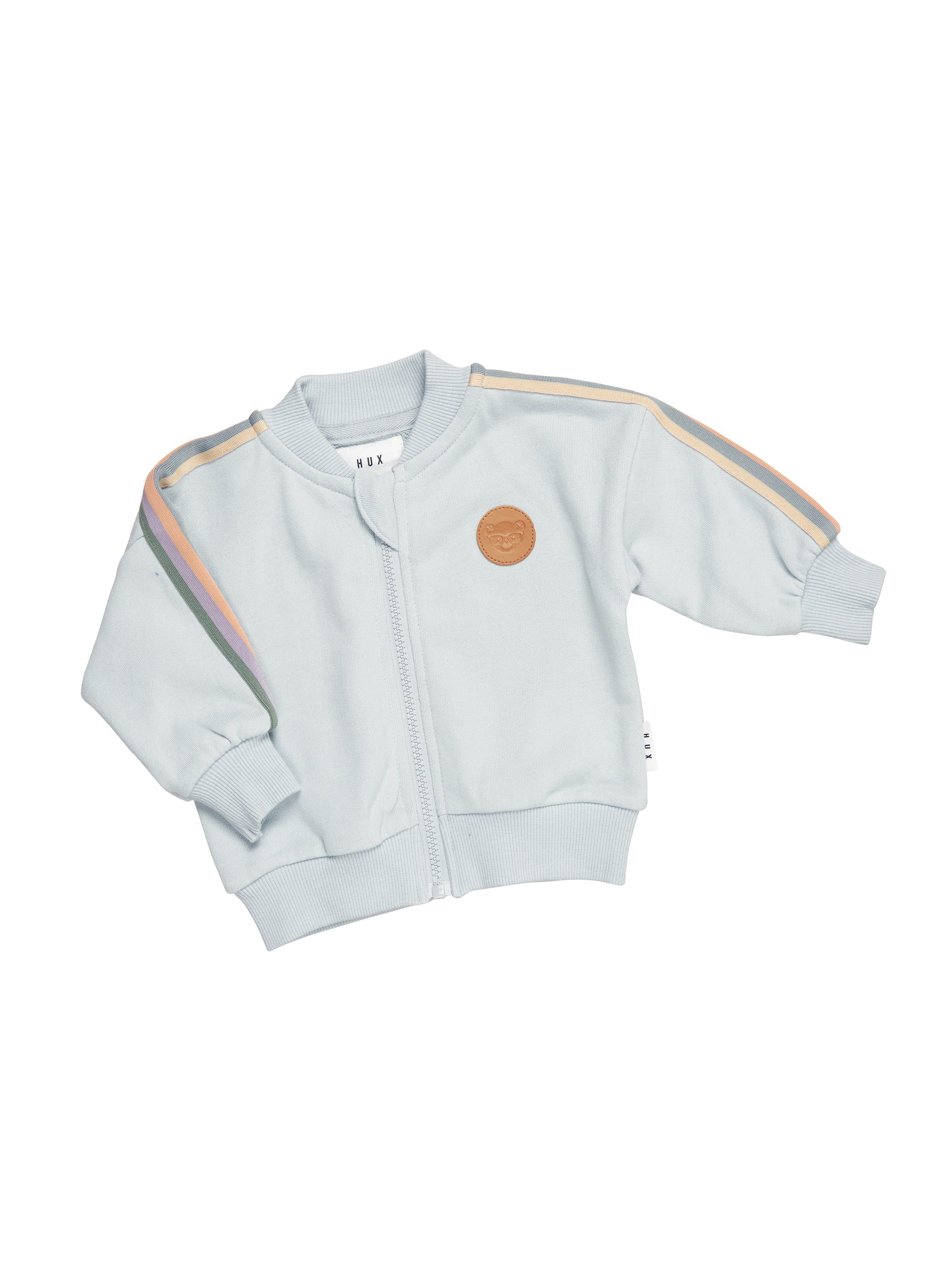 Huxbaby Stripe Retro Track Jacket - Dusty Sky
