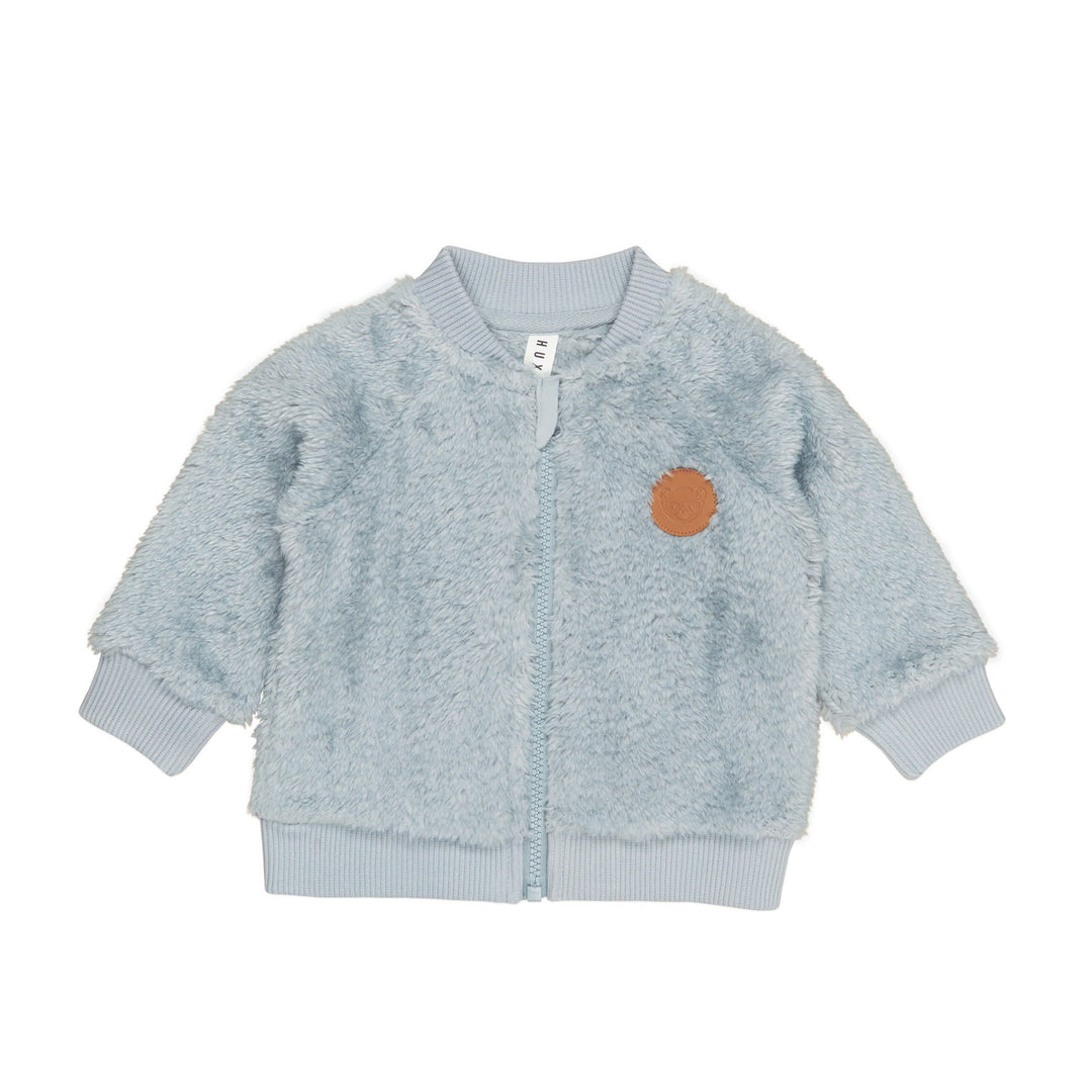 Huxbaby Dino Star Fur Jacket - Dusty Blue