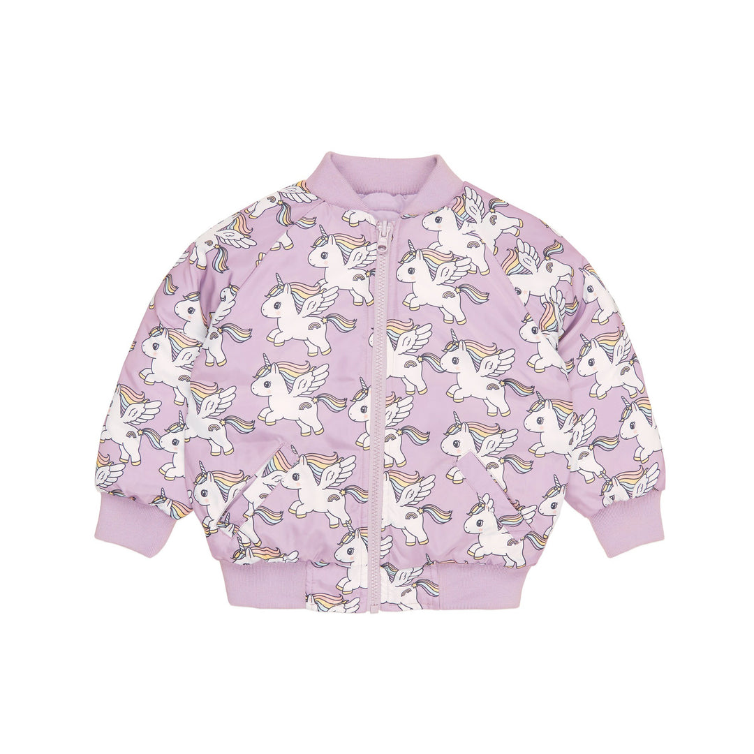 Huxbaby Magical Unicorn Reversible Bomber - Orchid