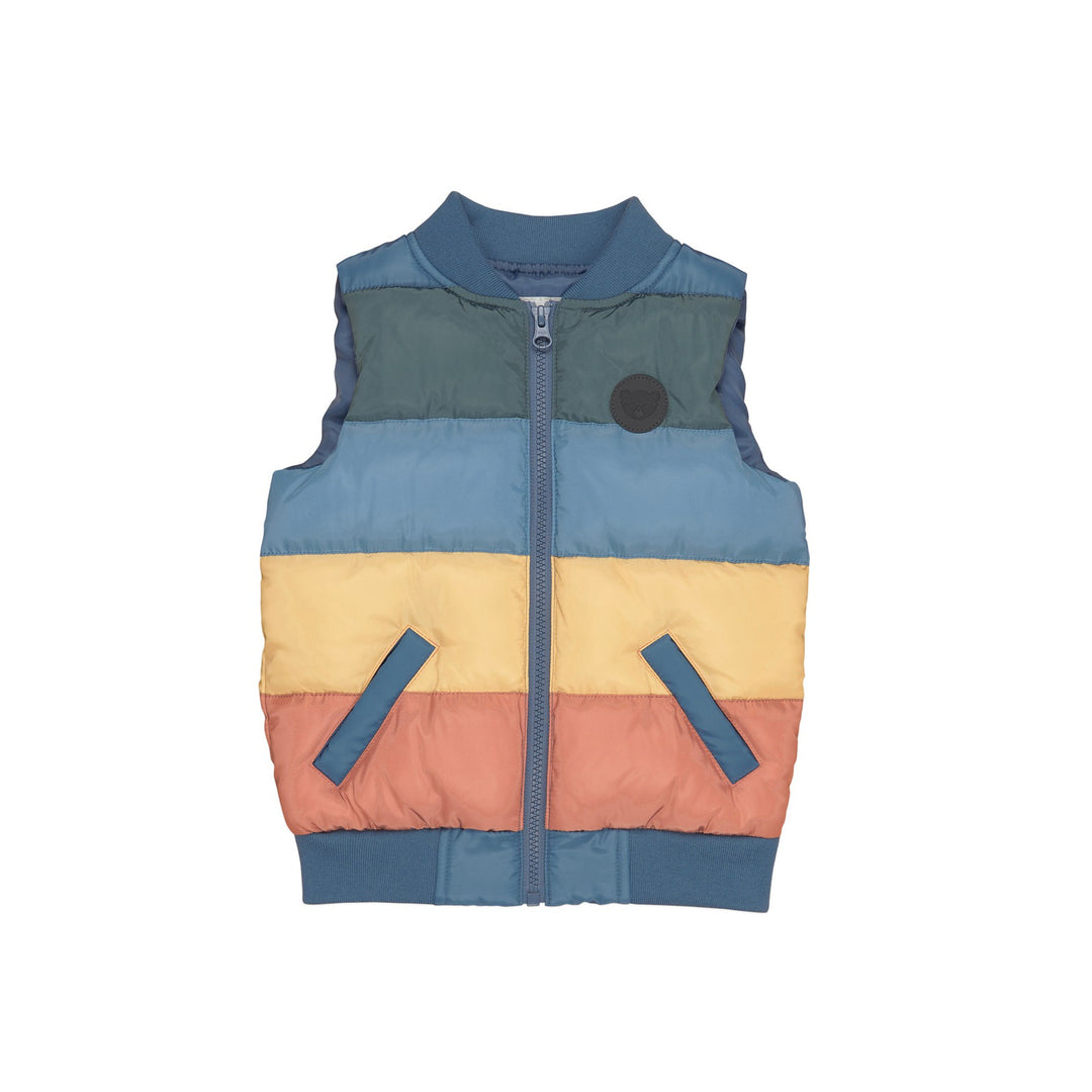 Huxbaby Smiley Rainbow Puffer Vest