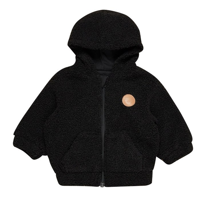 Huxbaby Sherpa Zip Hoodie - Black