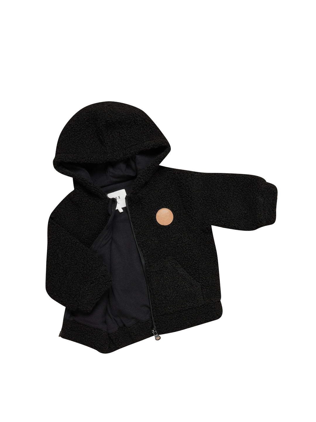 Huxbaby Sherpa Zip Hoodie - Black