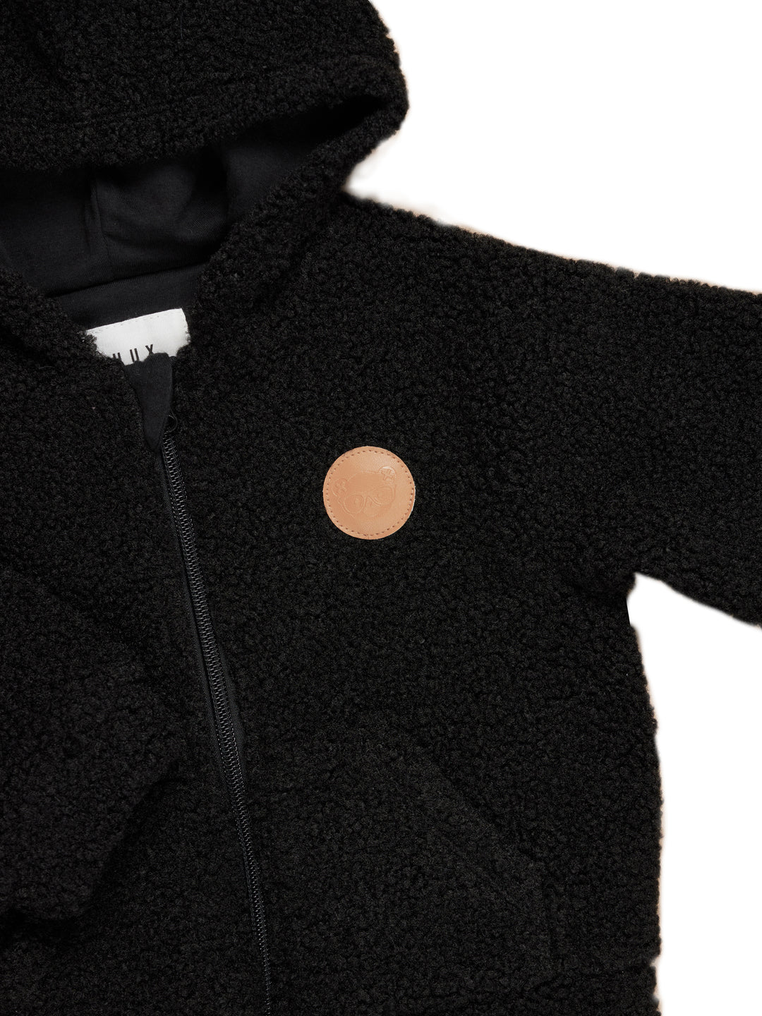 Huxbaby Sherpa Zip Hoodie - Black