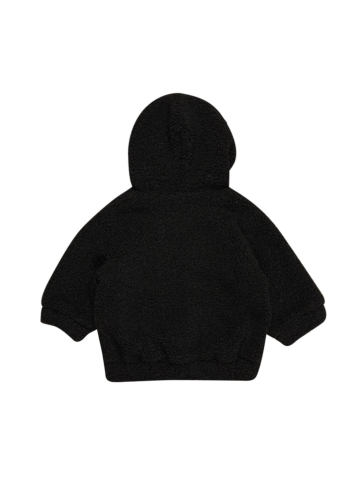 Huxbaby Sherpa Zip Hoodie - Black