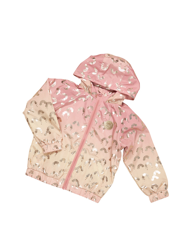 Huxbaby Raining Hearts Rain Jacket - Sunrise