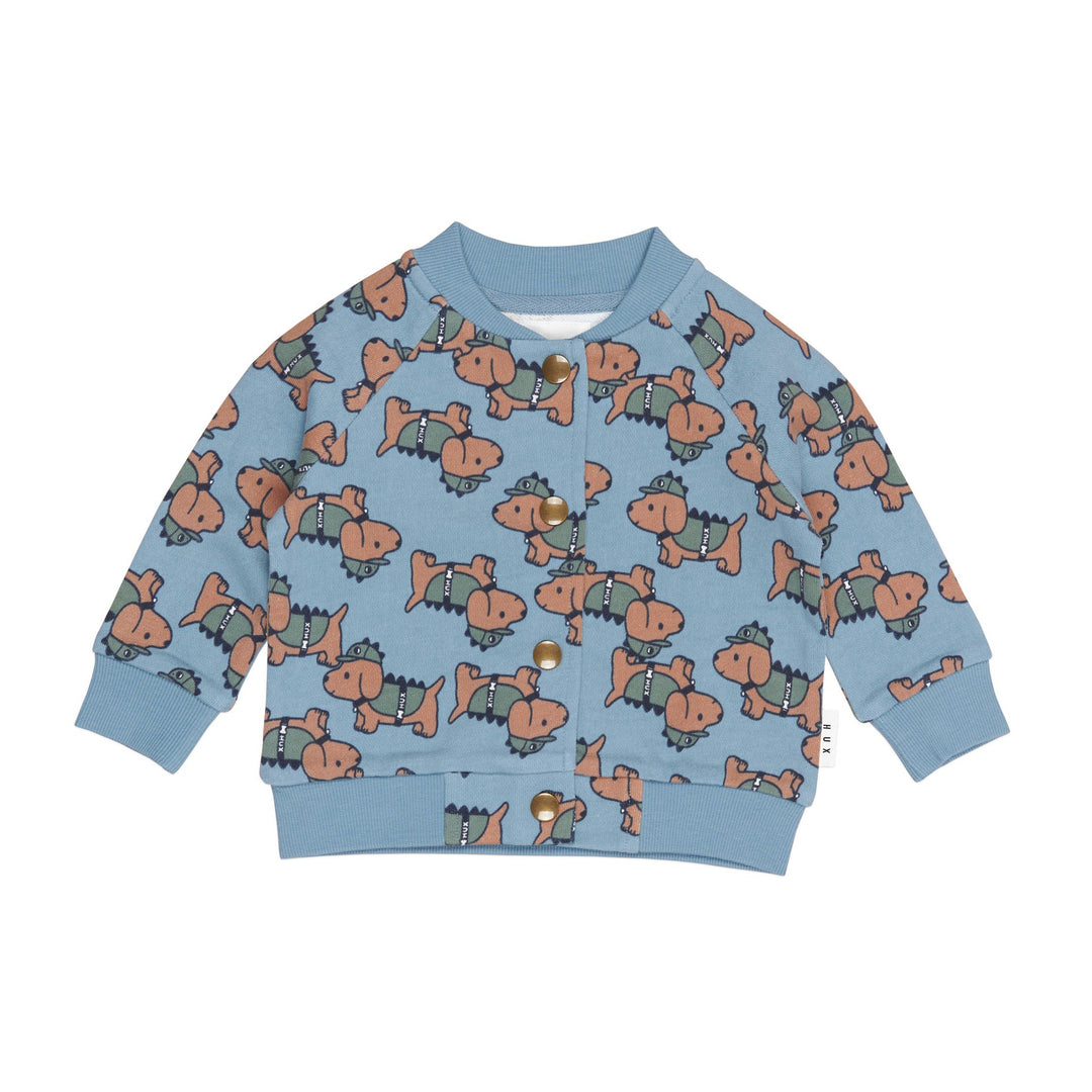 Huxbaby Dino Dog Bomber - Mountain Blue