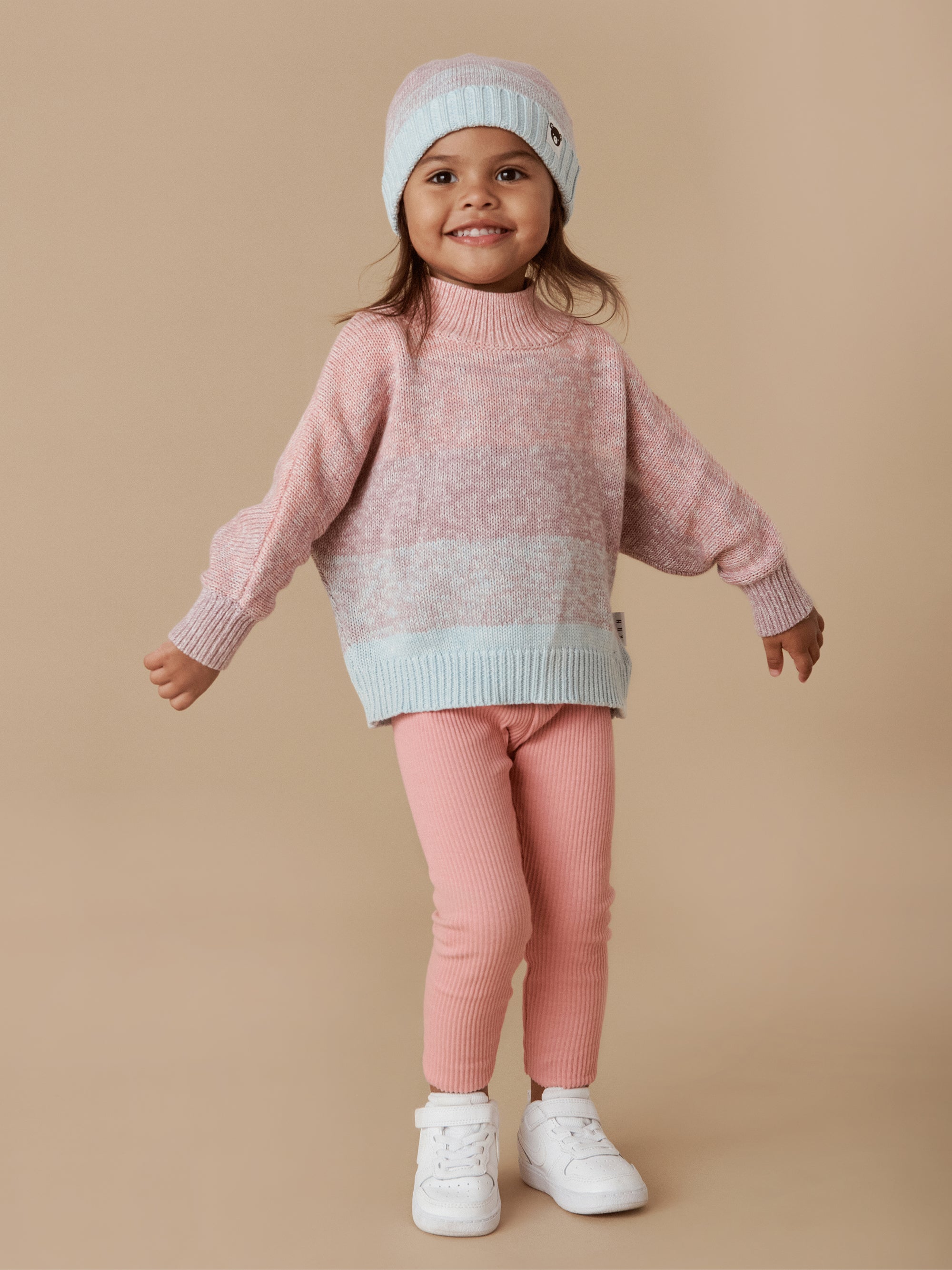 Huxbaby Jewel Knit Beanie - Rainbow Stripe