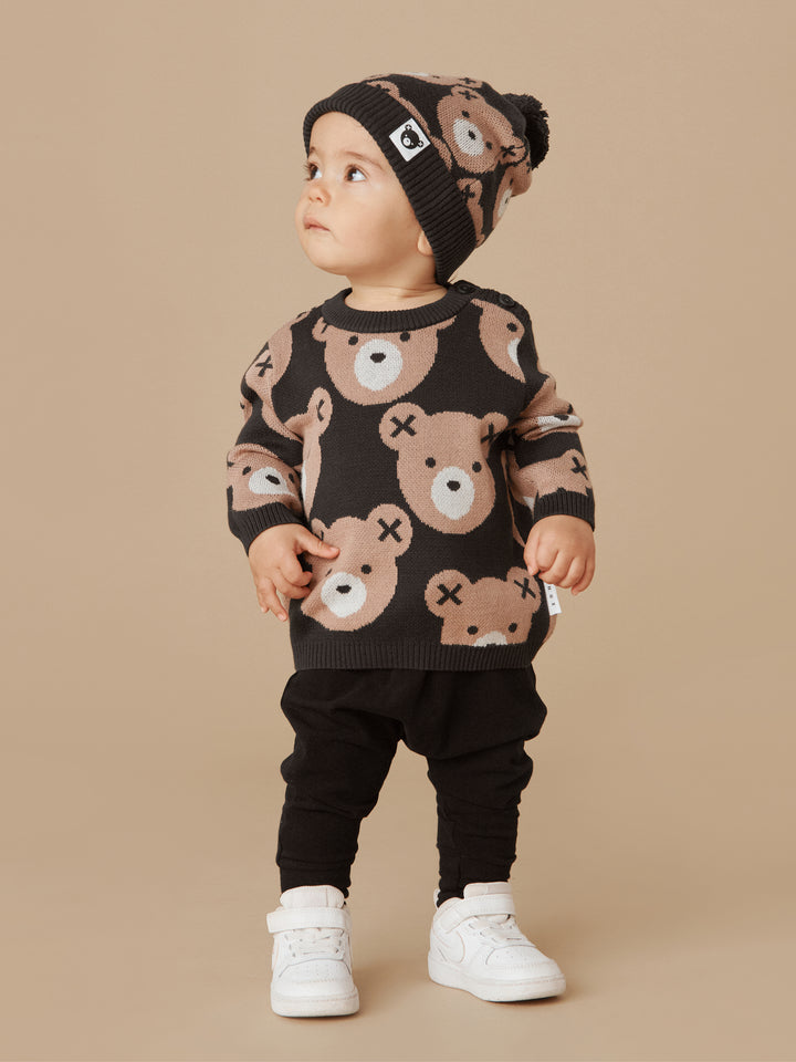 Huxbaby Huxbear Knit Beanie - Soft Black