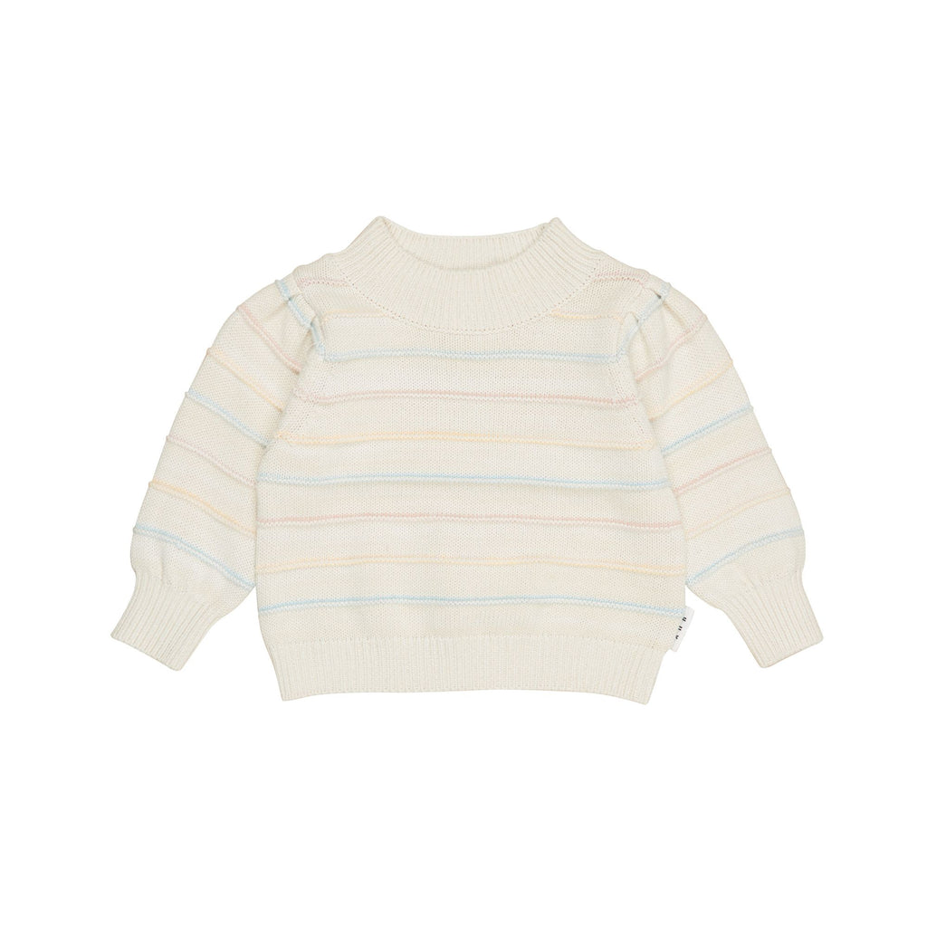 Huxbaby Pastel Stripe Knit Puff Jumper