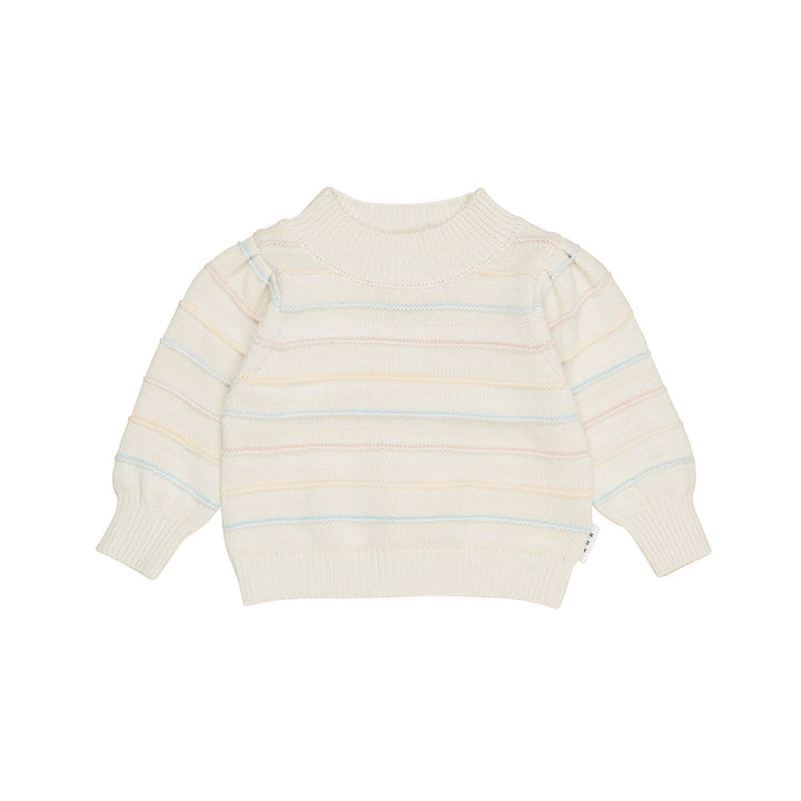 Huxbaby Pastel Stripe Knit Puff Jumper