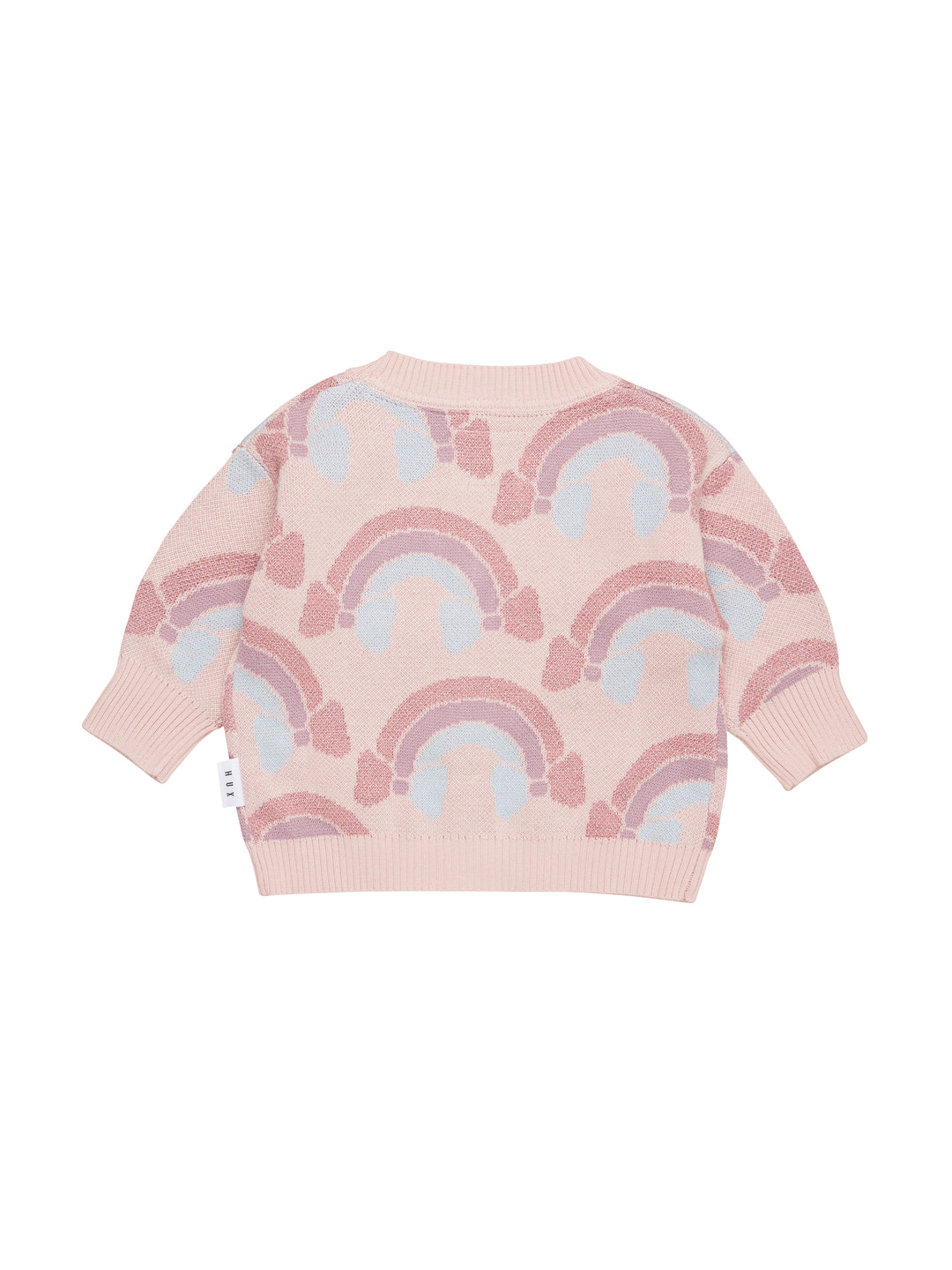 Huxbaby Rainbow Boxy Cardigan - Rose