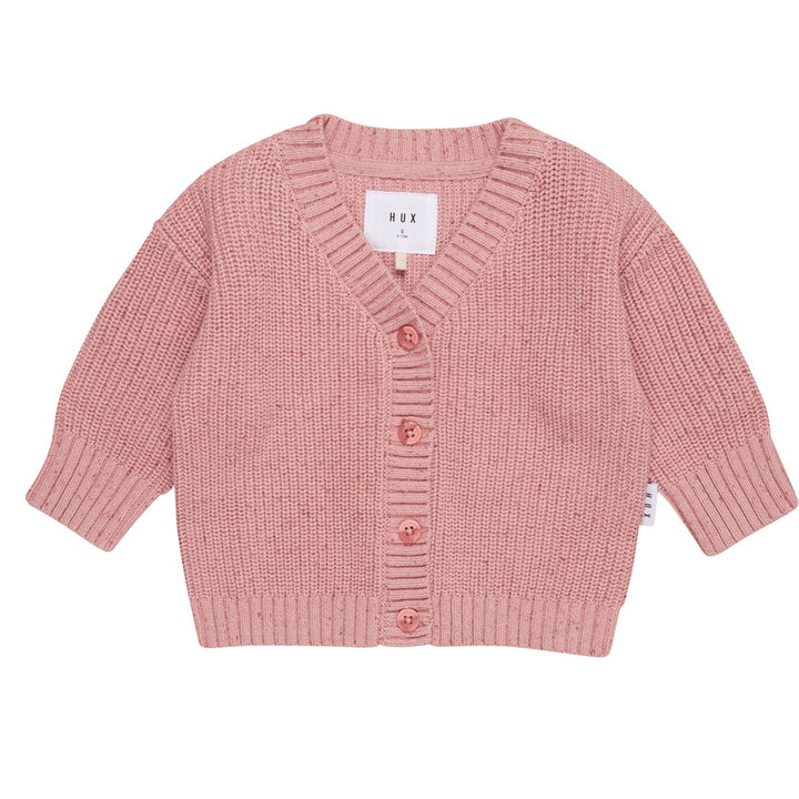 Huxbaby Sprinkles Boxy Cardigan - Dusty Rose