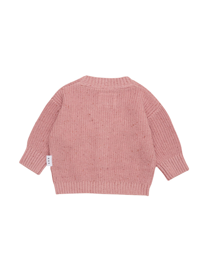 Huxbaby Sprinkles Boxy Cardigan - Dusty Rose