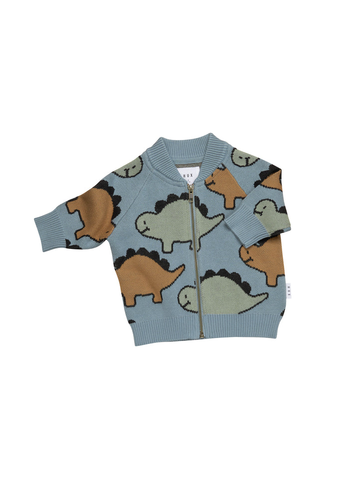 Huxbaby Dino Knit Jacket - Teal