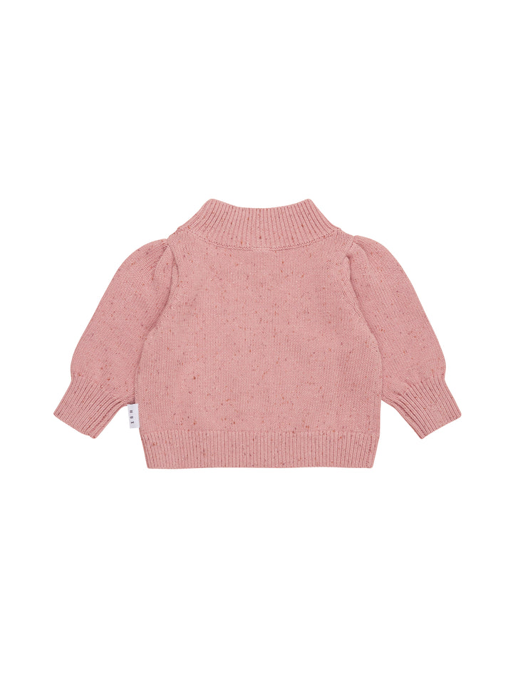 Huxbaby Sprinkles Knit Puff Jumper - Dusty Rose