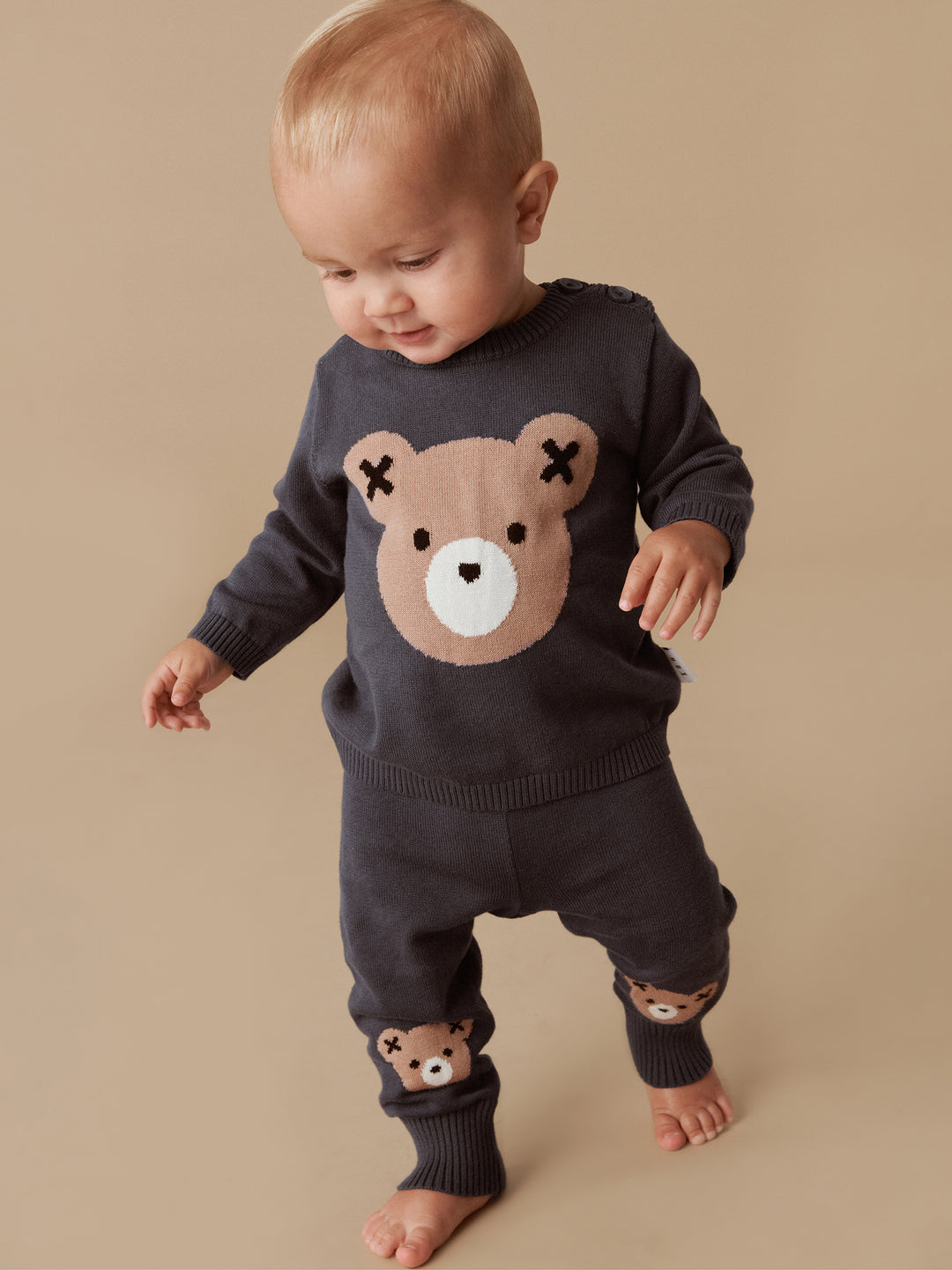 Huxbaby Huxbear Head Knit Jumper - Ink