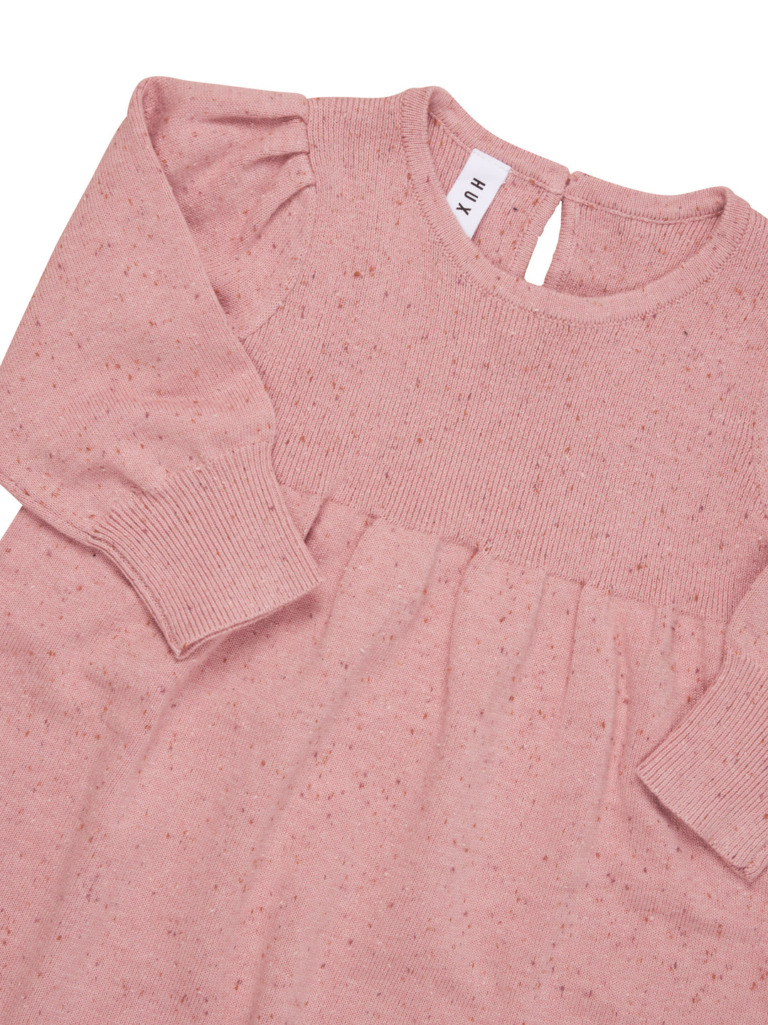 Huxbaby Sprinkles Knit Puff Dress - Dusty Rose