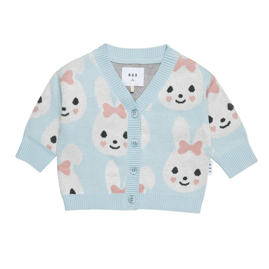 Huxbaby Bunny Boxy Cardigan - Sky